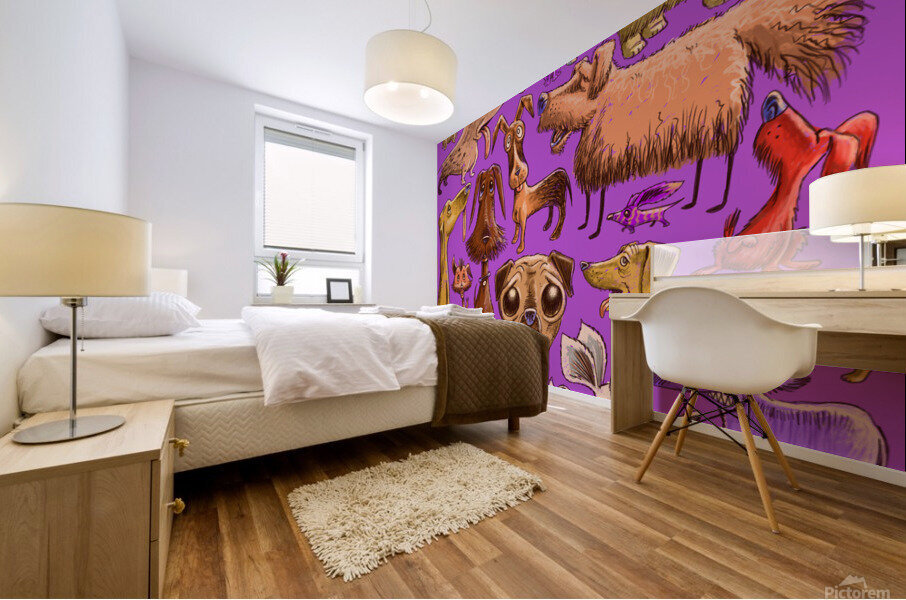 dogs Mural print