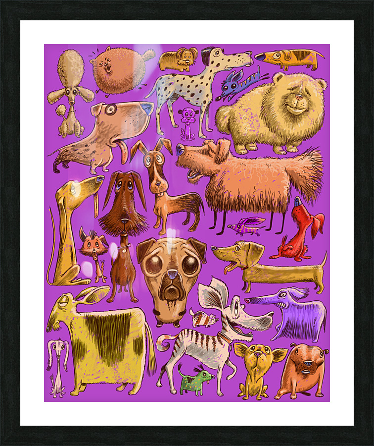 dogs Picture Frame print