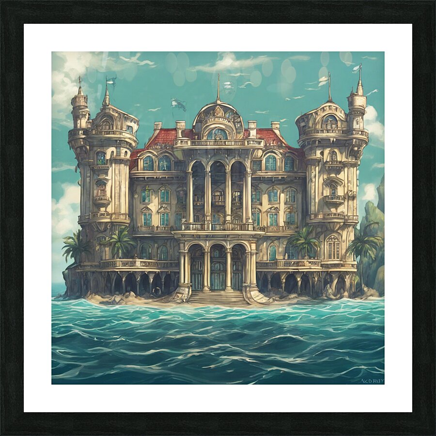 Palace in front of the sea beautiful view Picture Frame print