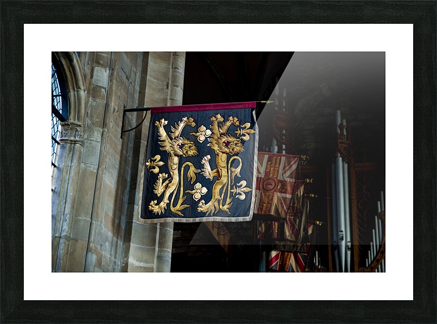 Warwick Cathedral Flags Picture Frame print