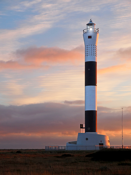 Dungeness Lighthouse at Sunset by Gill Billington Wall Art