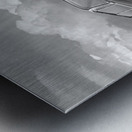 1959 Cadillac Sedan de Ville in Black and White Metal print