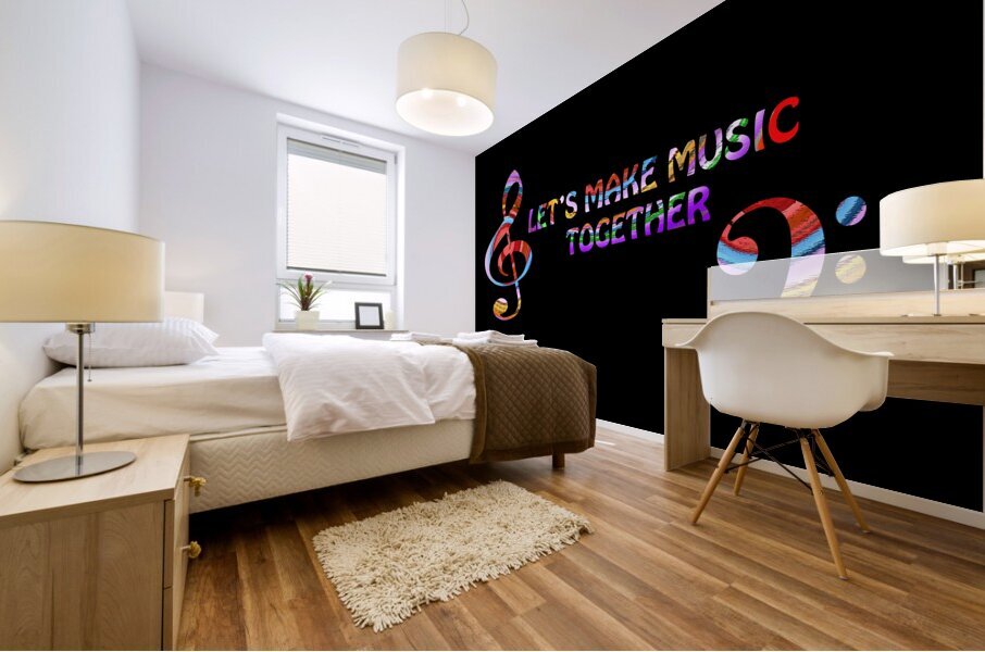 Lets Make Music Together Mural print