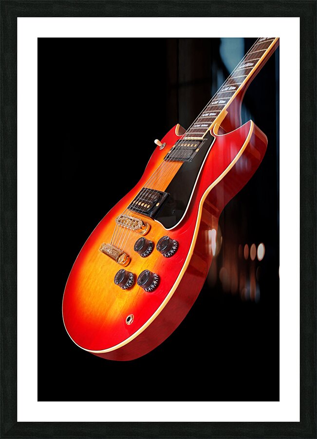 Electric Sunburst Guitar Picture Frame print