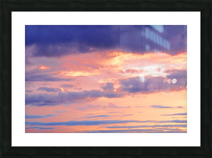 Gold and Purple Sunset Picture Frame print