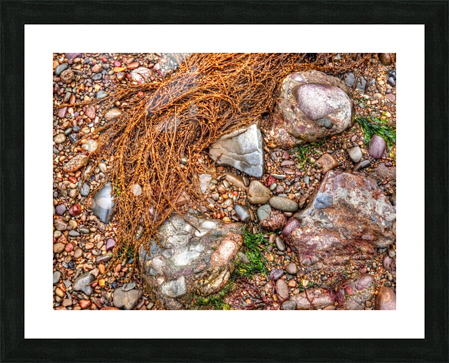 Pebbles On The Beach Picture Frame print