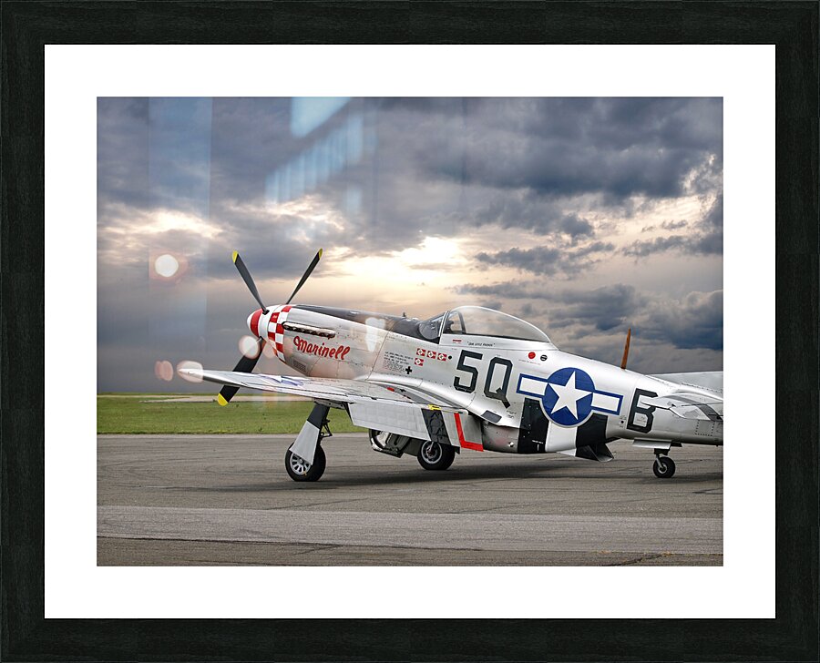 Well Earned Rest p-51 Picture Frame print