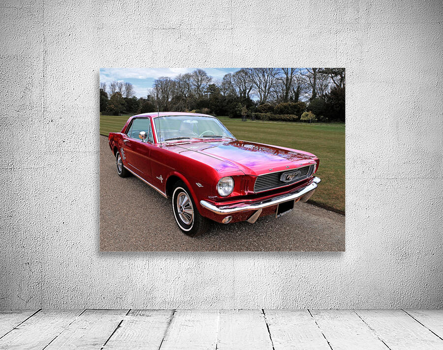Stunning 1966 Metallic Red Mustang Wall Preview