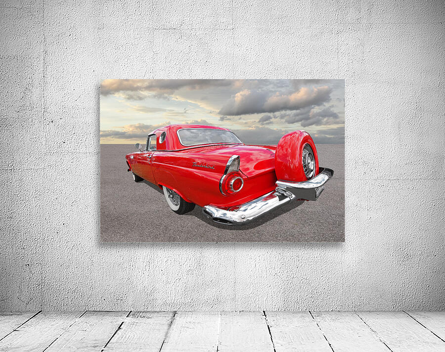 1956 Red Ford Thunderbird Continental Wall Preview