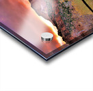 sunset zion fence Acrylic print