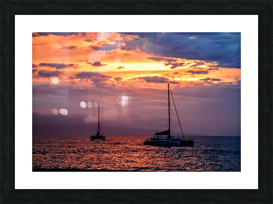 Sailboat Kaanapali Picture Frame print