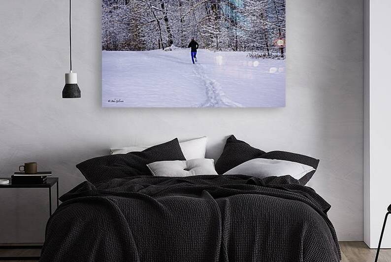 10577 Snowy Run In Parc Angrignon by John Gilsenan Design Wall Art and Photography