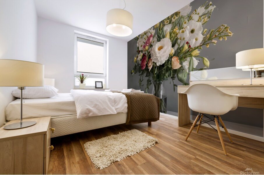 Flower vase Mural print
