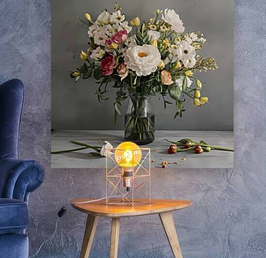 Flower vase by Businessman