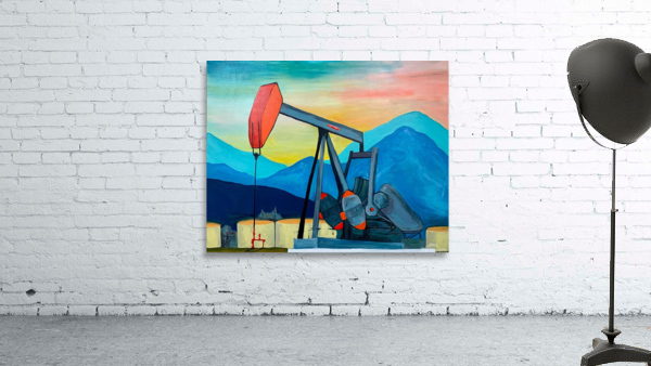Pumping Unit in the Mountains Wall Preview