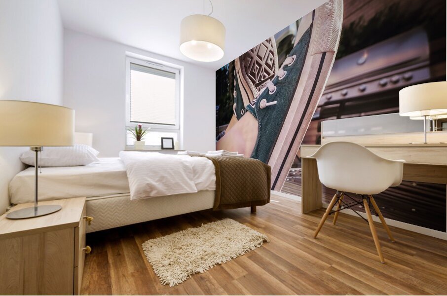 Kicking Back Mural print
