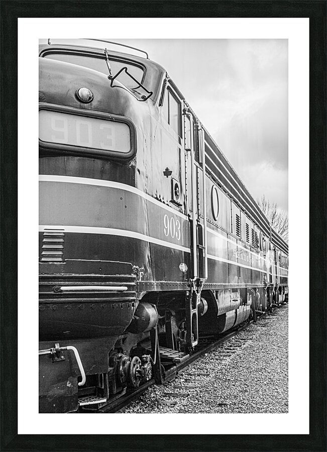 Train Side BW Picture Frame print