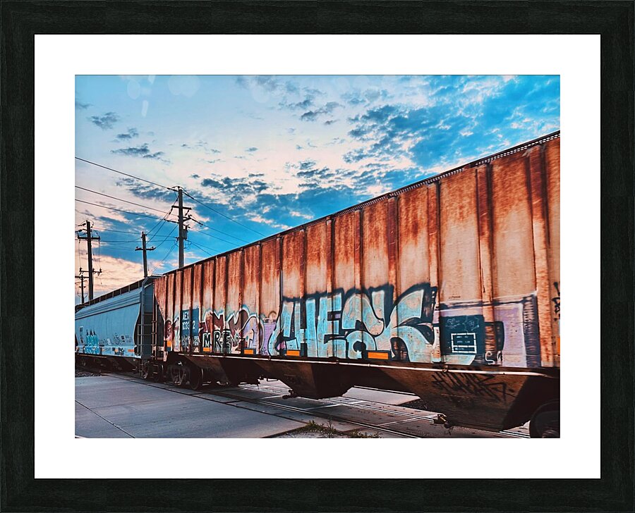 Train Car in Color Picture Frame print
