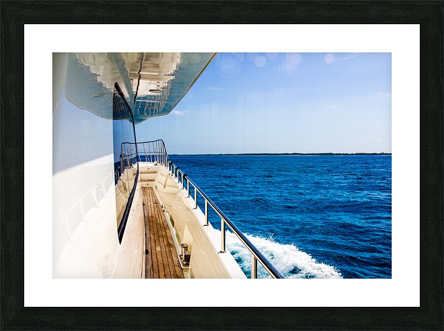 Boat View Picture Frame print