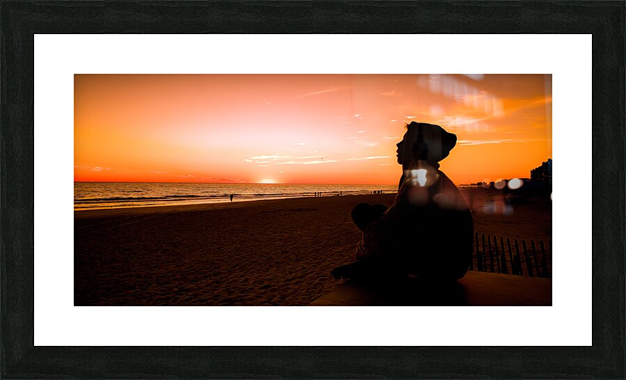 Watching the waves Picture Frame print