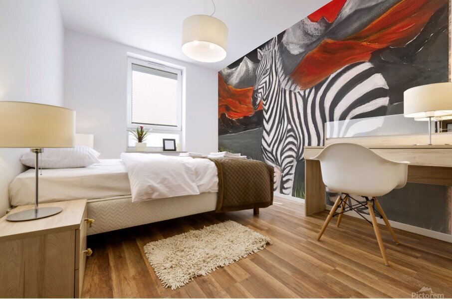 Le zebre Mural print