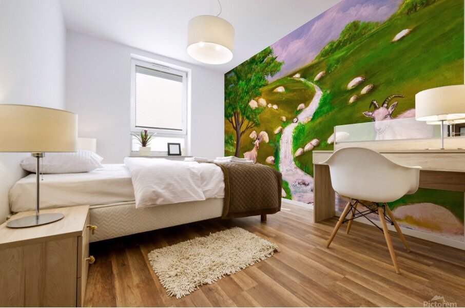 Les Chevres Mural print