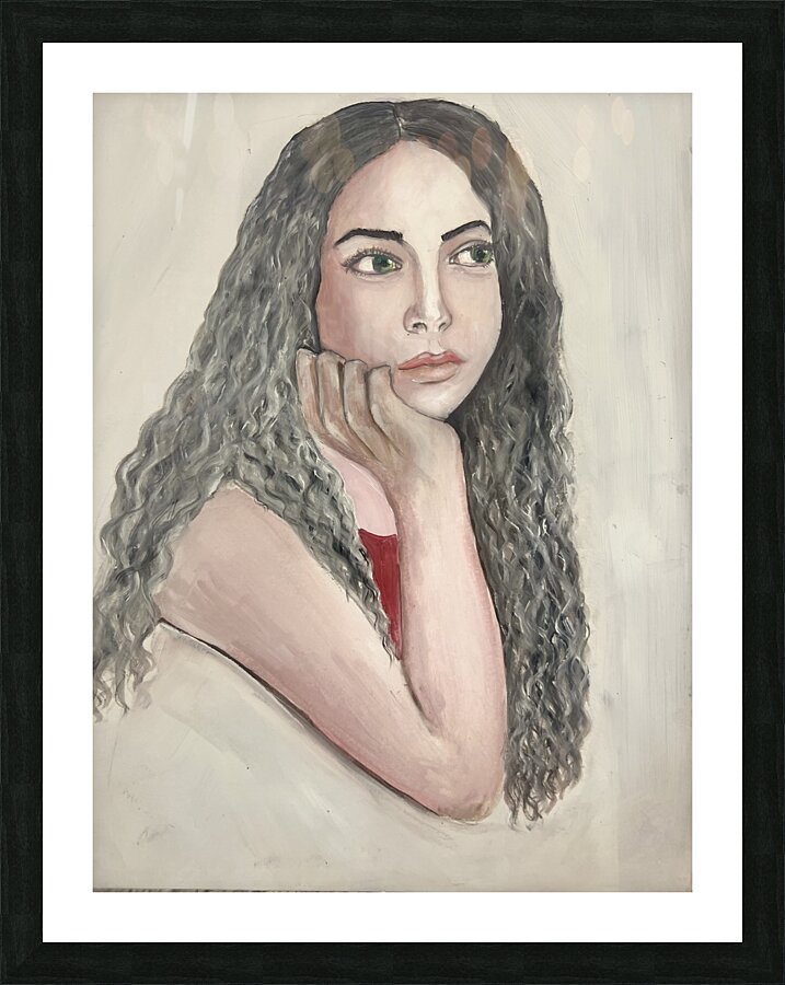 Pensive Picture Frame print