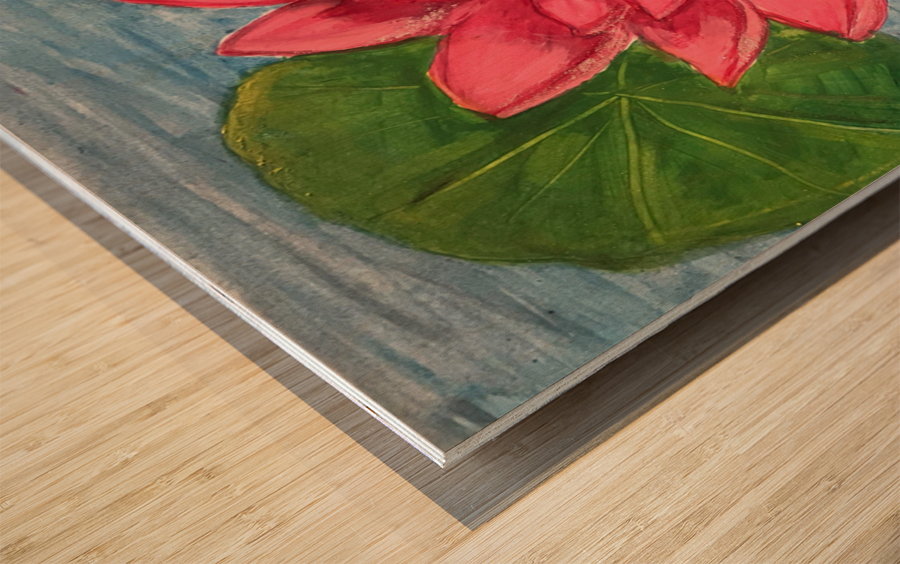 Le Lotus Wood print