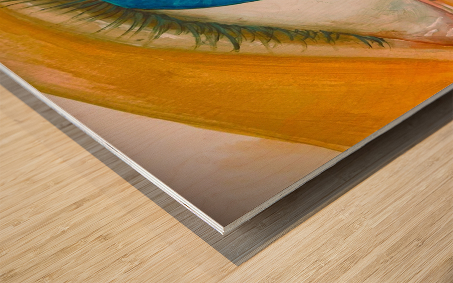 L oeil Wood print