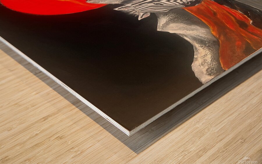 Le zebre Wood print