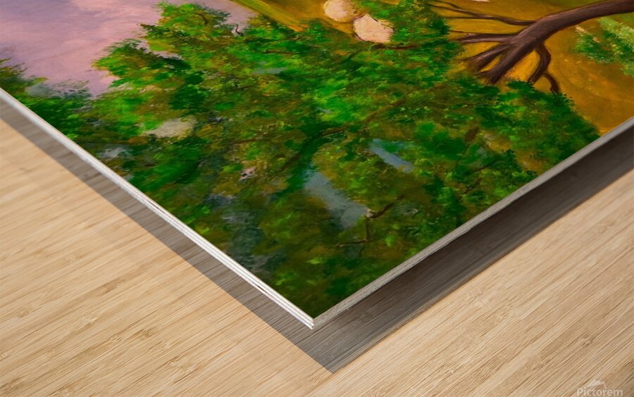 Les Chevres Wood print