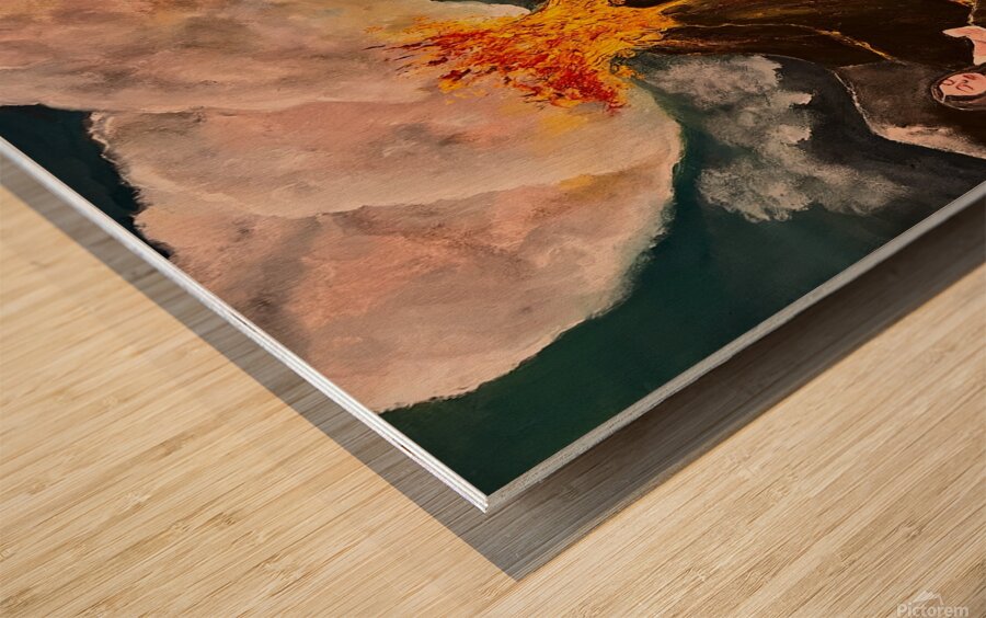 Flammes Wood print