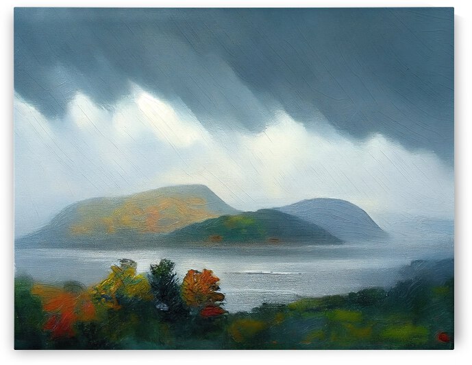 Storm on the Hudson River   4  by Dennis Kirby