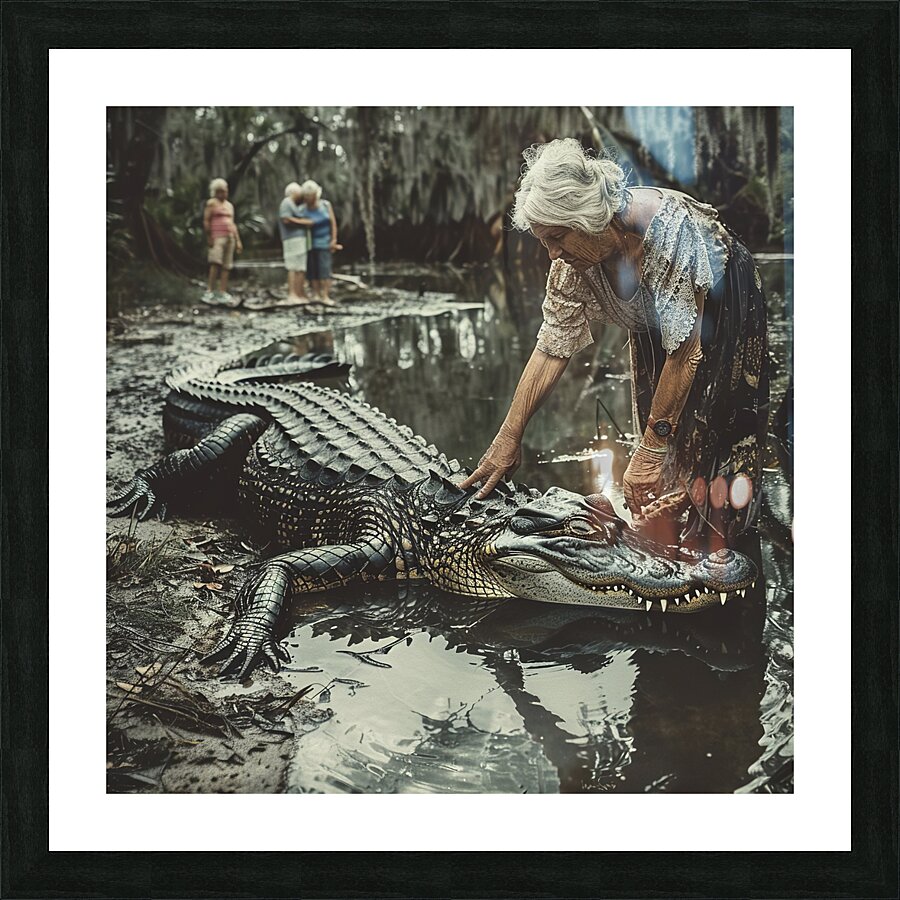 Hand Feeding Picture Frame print