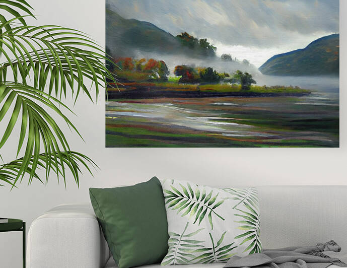 Storm on the Hudson River 2  by Dennis Kirby