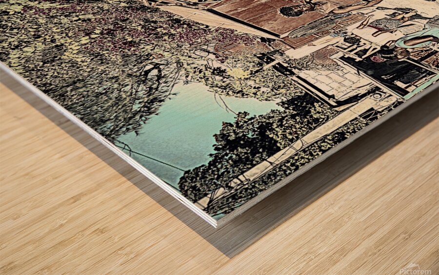 market day Wood print