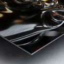 Obsidian Black Surface  Metal print