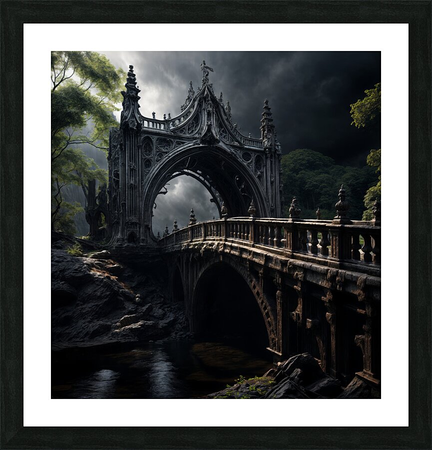 Gothic Bridge  Picture Frame print