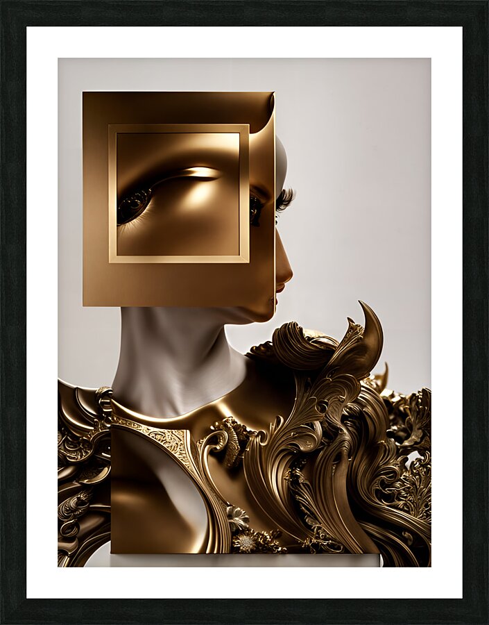  Golden Portrait  Picture Frame print