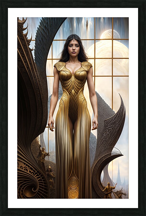  Futuristic Warrior Queen  Picture Frame print