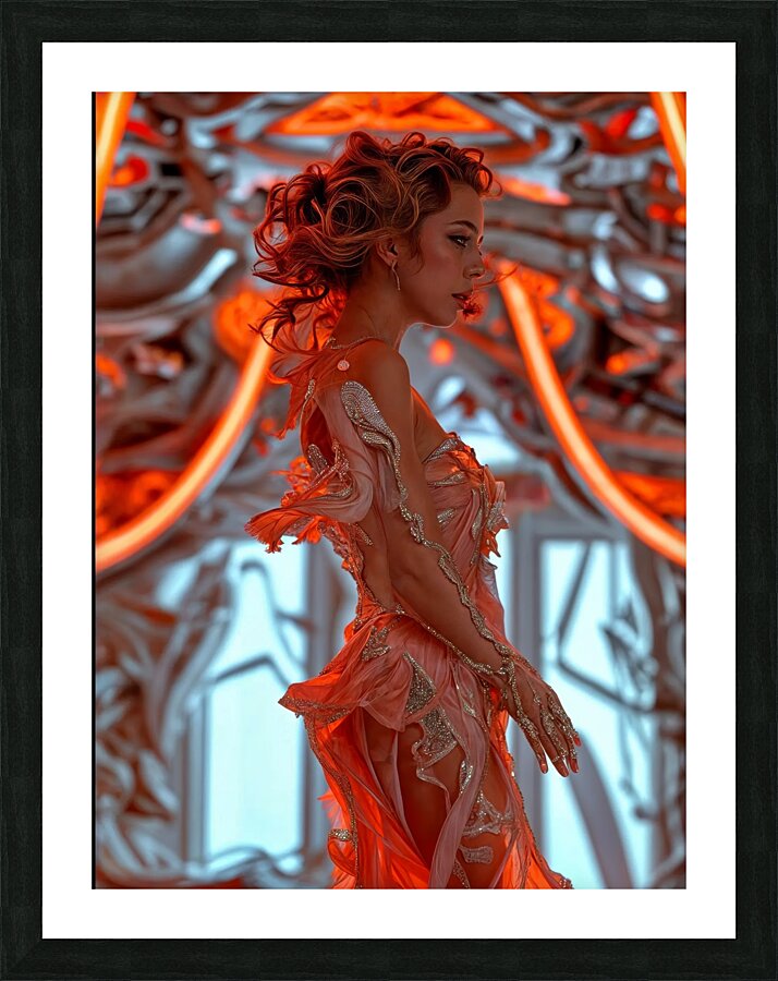 Orange Illumination  Picture Frame print