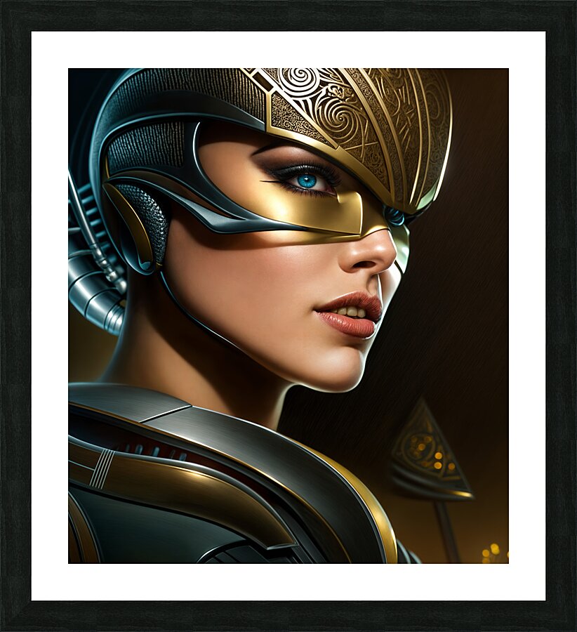Futuristic Warrior  Picture Frame print