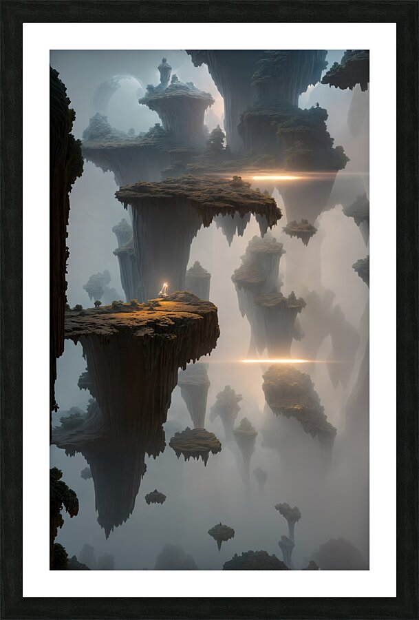  Jagged Cliff  Picture Frame print