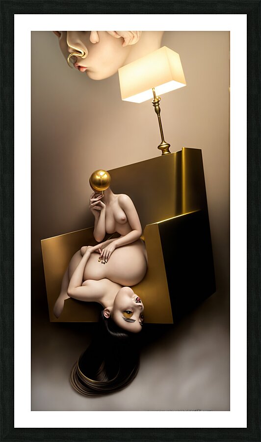 Enigmatic Gaze  Picture Frame print