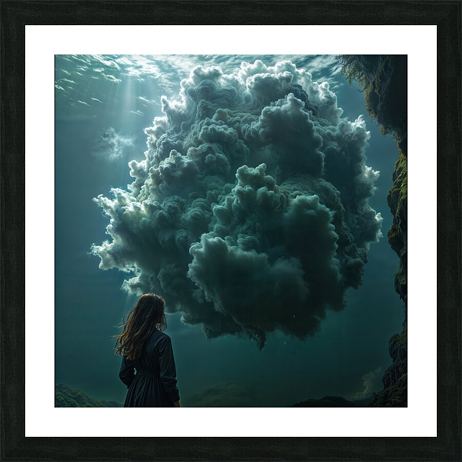 A Dark Ocean  Picture Frame print