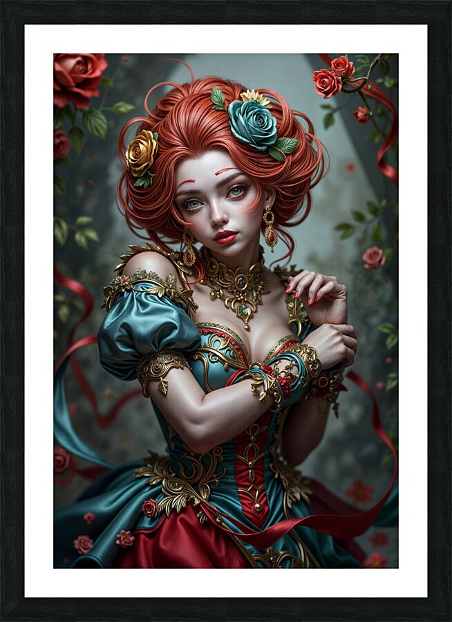  Elaborate Curls  Picture Frame print