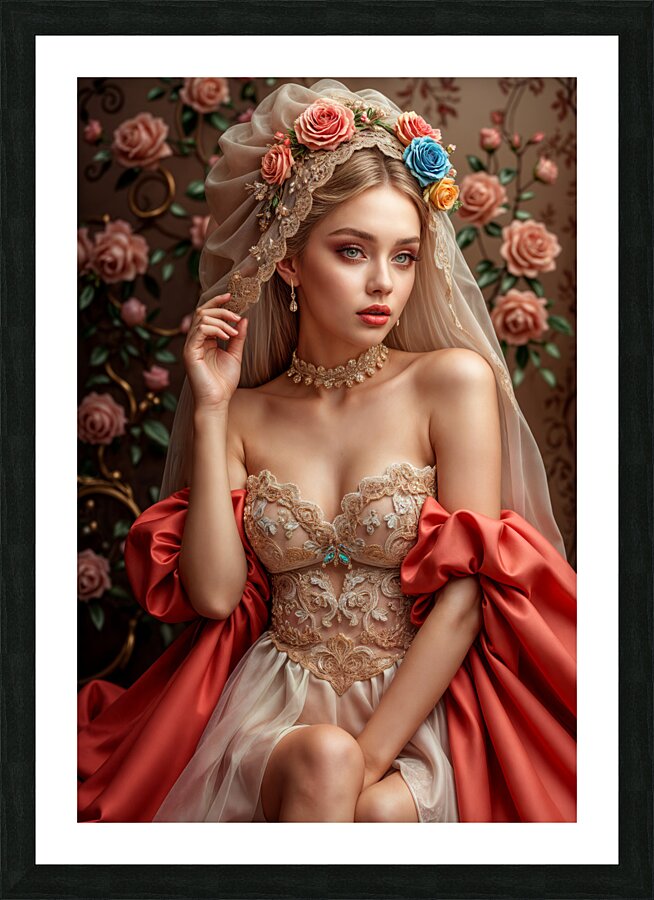  Floral Crown  Picture Frame print