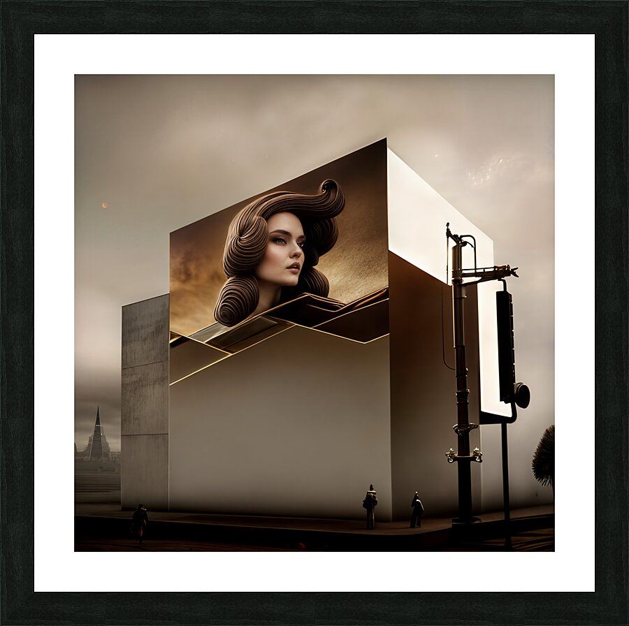  Cube Shaped Billboard  Picture Frame print