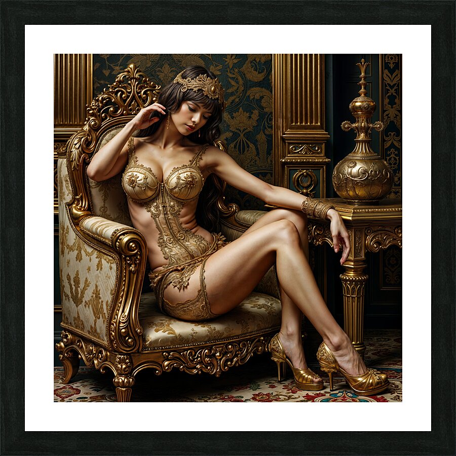  Shimmering Gold  Picture Frame print