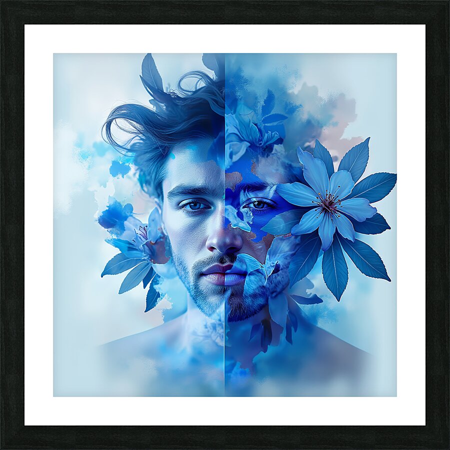  Deep Captivating Blue  Picture Frame print